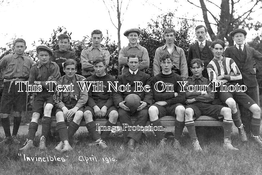 SF 3389 - Invincibles Football Team, Sea Scouts, Suffolk 1916