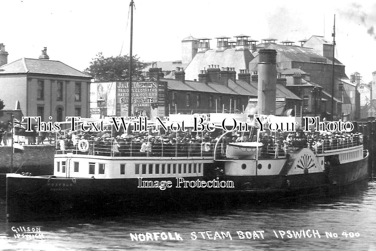 SF 3396 - Norfolk Steam Boat, Ipswich, Suffolk c1920