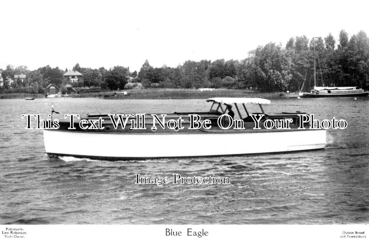 SF 3415 - Blue Eagle Boat, Oulton Broad, Norfolk, Suffolk c1930