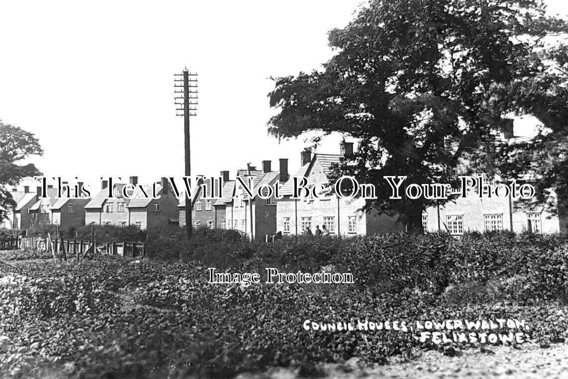 SF 3443 - Council Houses, Lower Walton, Felixstowe, Suffolk c1921