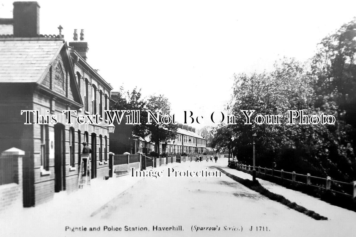 SF 3478 - Pightle & Police Station, Haverhill, Suffolk c1916