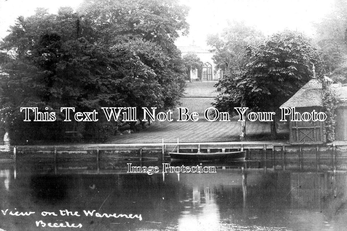 SF 3484 - View On The River Waveney, Beccles, Suffolk c1905