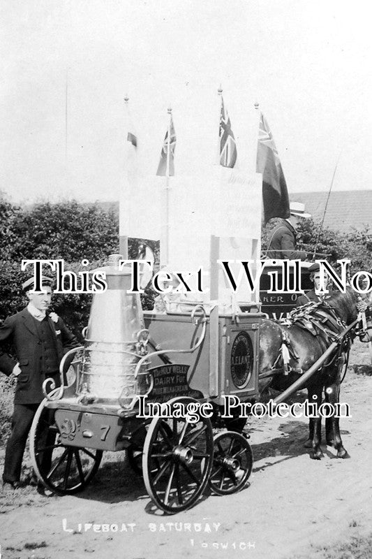 SF 355 - Holy Wells Dairy Wagon, Lifeboat Saturday, Ipswich, Suffolk c1907