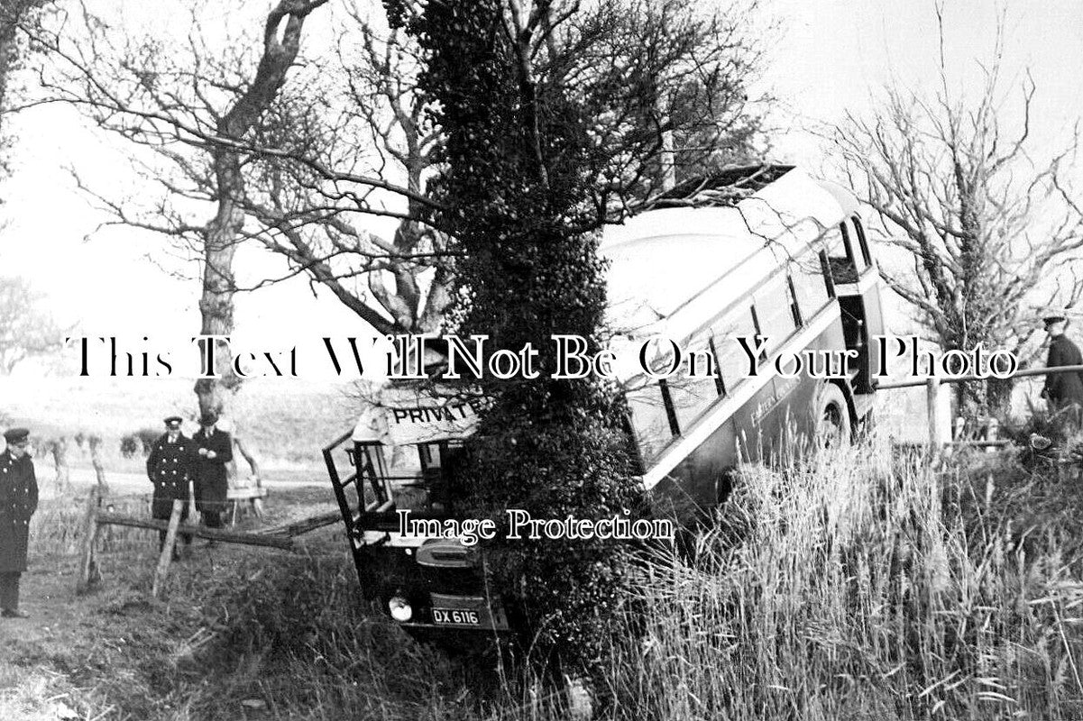 SF 3605 - Eastern Counties Bus Crash Accident, Henham, Suffolk