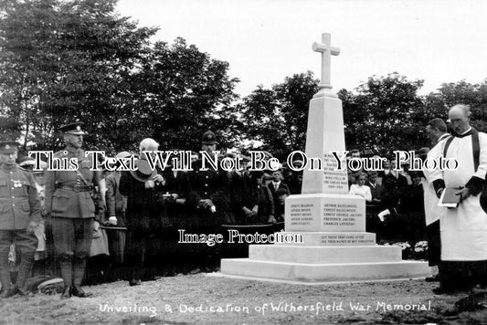 SF 362 - Withersfield Unveiling & Dedication Of War Memorial, Suffolk