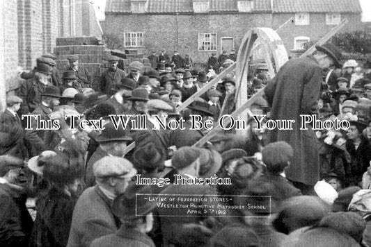 SF 3715 - Laying Foundation Stones, Westleton Methodist School, Suffolk 1912