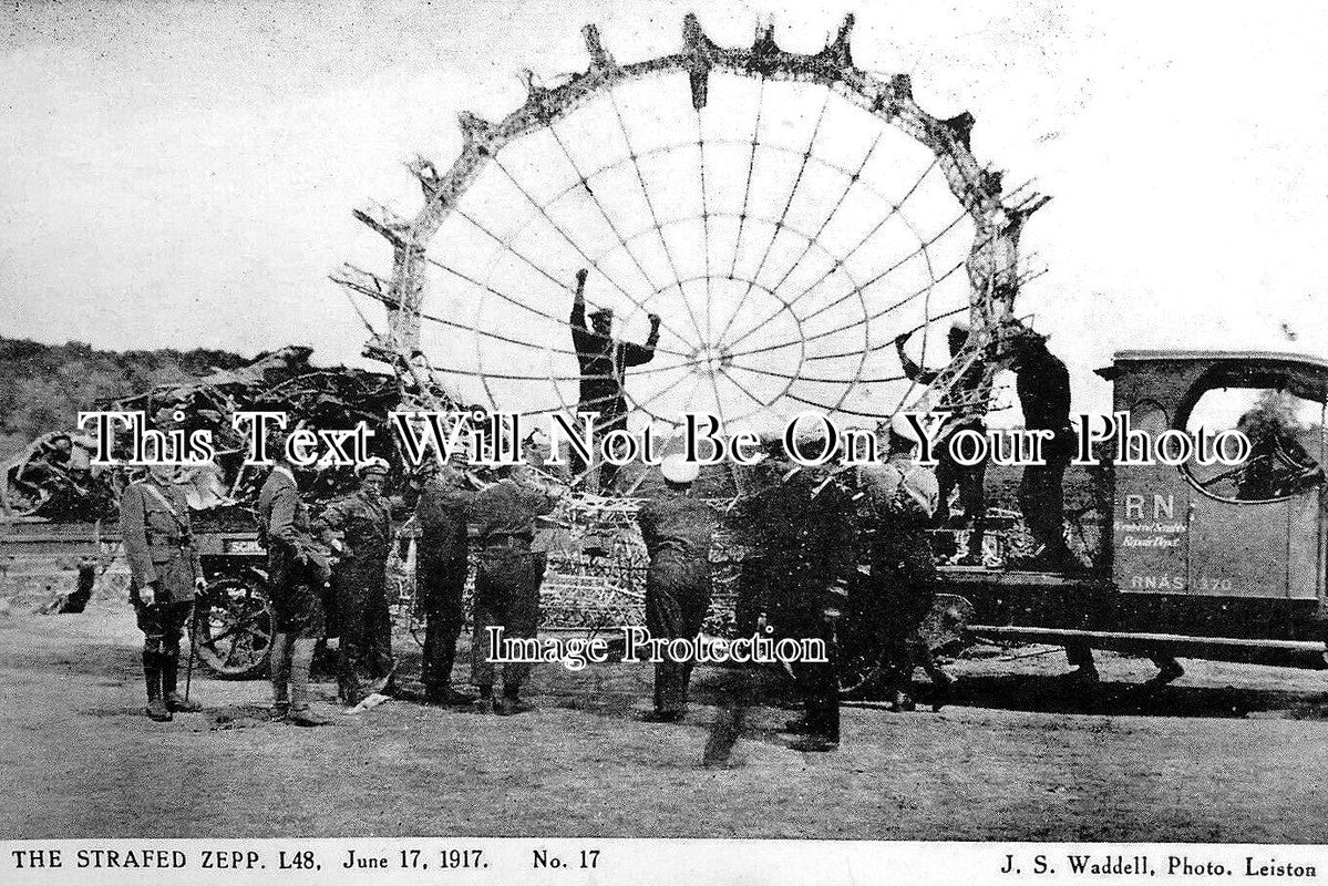 SF 3720 - Zeppelin Airship Remains At Theberton, Suffolk 1917 WW1