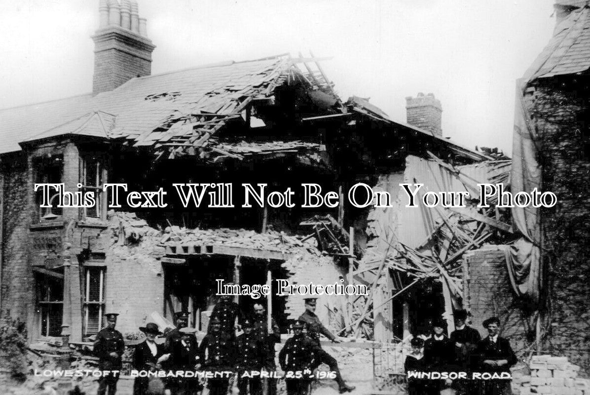 SF 3723 - Lowestoft Bombardment, Windsor Road, Suffolk 1916 WW1