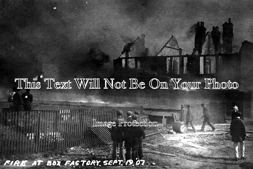SF 379 - Fire At Box Factory, Ethel Road, Lowestoft, Suffolk 1907