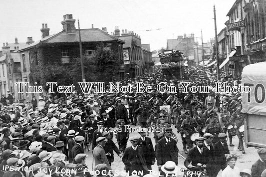 SF 380 - Joy Loan Procession, Barrack Corner, Norwich Road, Ipswich, Suffolk 1919