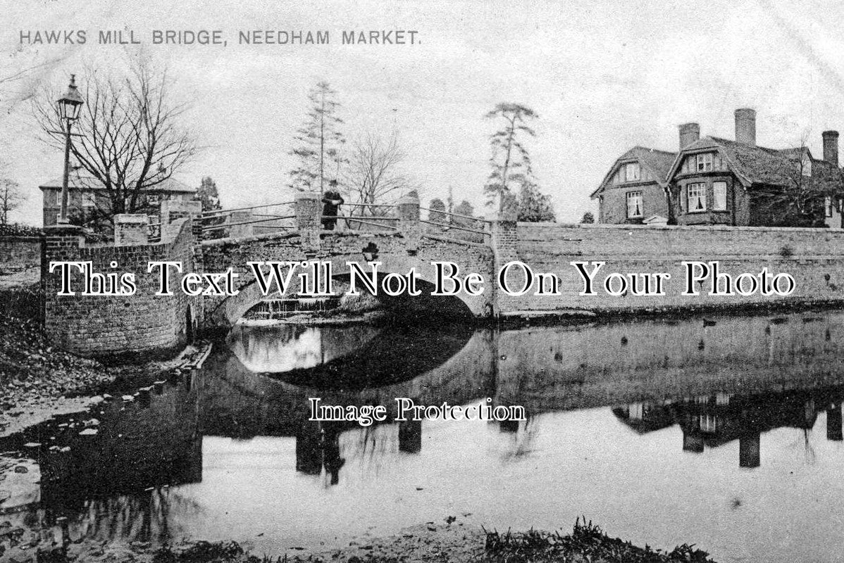 SF 3808 - Hawks Mill Bridge, Needham Market, Suffolk c1906