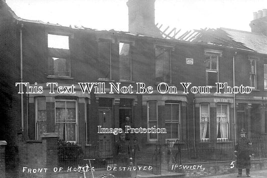 SF 3951 - Ipswich Bombing, Suffolk WW1