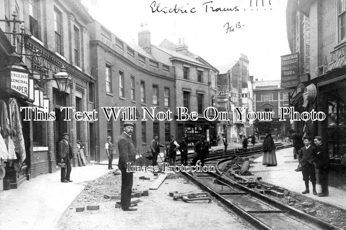 SF 3961 - Laying Tram Line Tracks, Queen Street, Ipswich, Suffolk