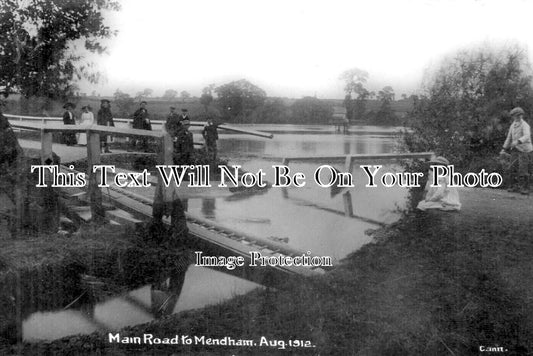 SF 3980 - Flood On Main Road To Mendham, Suffolk 1912