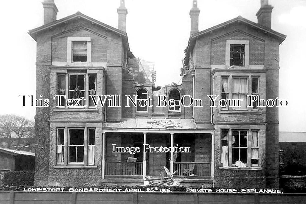 SF 4083 - Lowestoft Zeppelin Bombardment, Esplanade, Suffolk 1916 WW1