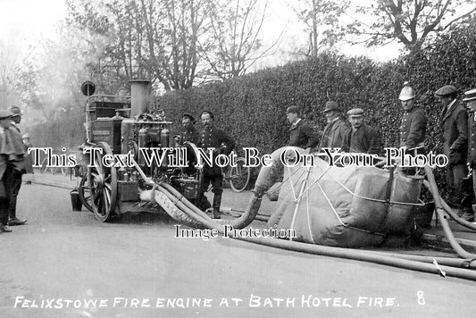 SF 4190 - Felixstowe Fire Engine At Bath Hotel Fire, Suffolk