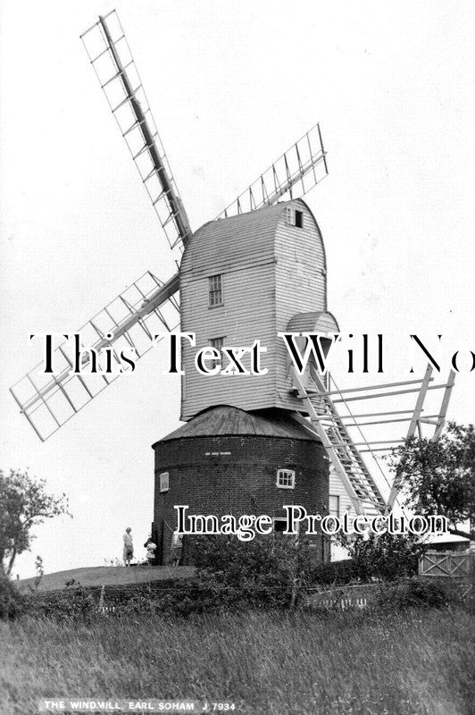 SF 4277 - The Windmill, Earl Soham Mill, Suffolk c1935