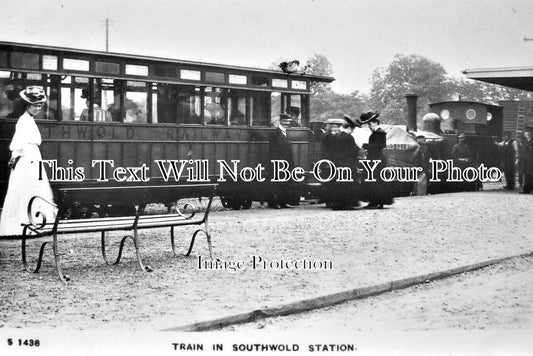 SF 4314 - Train In Southwold Railway Station, Suffolk c1909