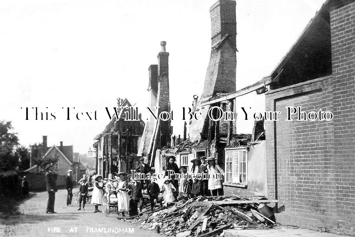 SF 4329 - Fire At Framlilgham, Fore Street Hill, Suffolk 1905