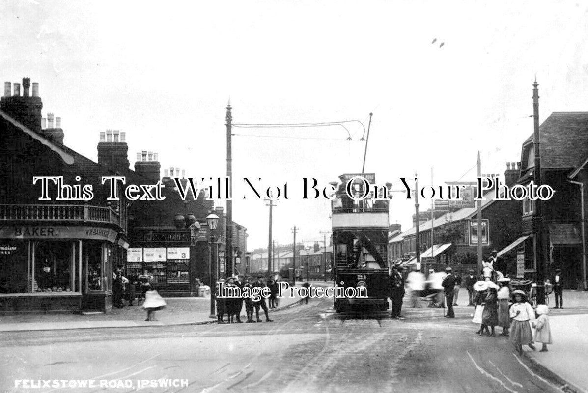 SF 4397 - Tram Car On Felixstowe Road, Ipswich, Suffolk