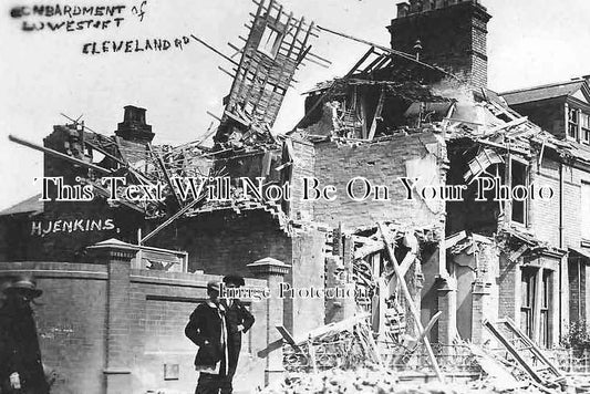 SF 4409 - Bombardment Of Lowestoft, Cleveland Road, Suffolk WW1 Raid