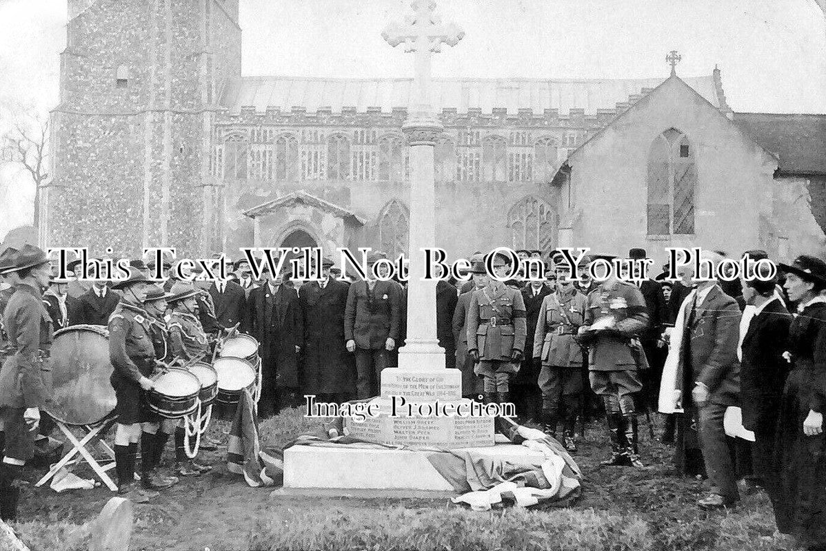 SF 4459 - Unveiling Earl Stonham War Memorial, Suffolk WW1