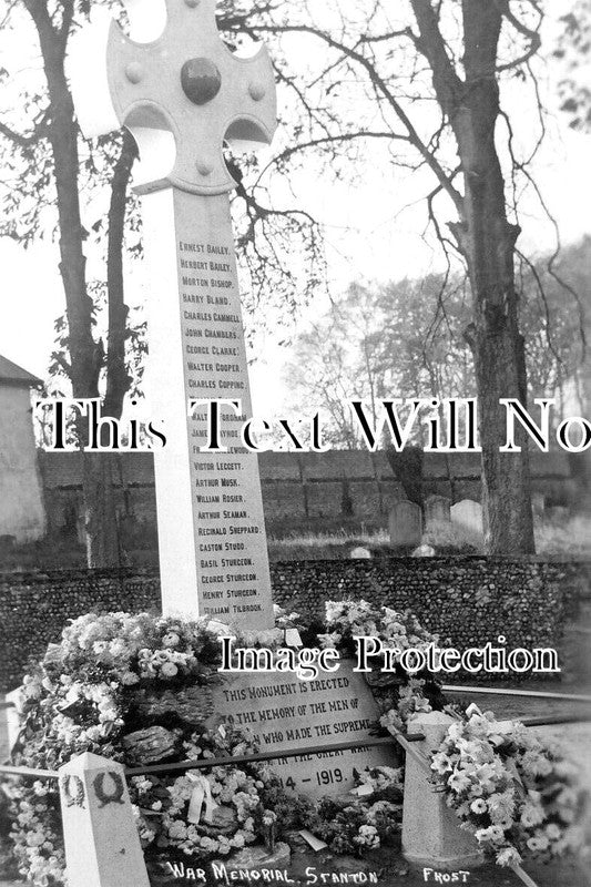 SF 4506 - Stanton War Memorial, Suffolk WW1