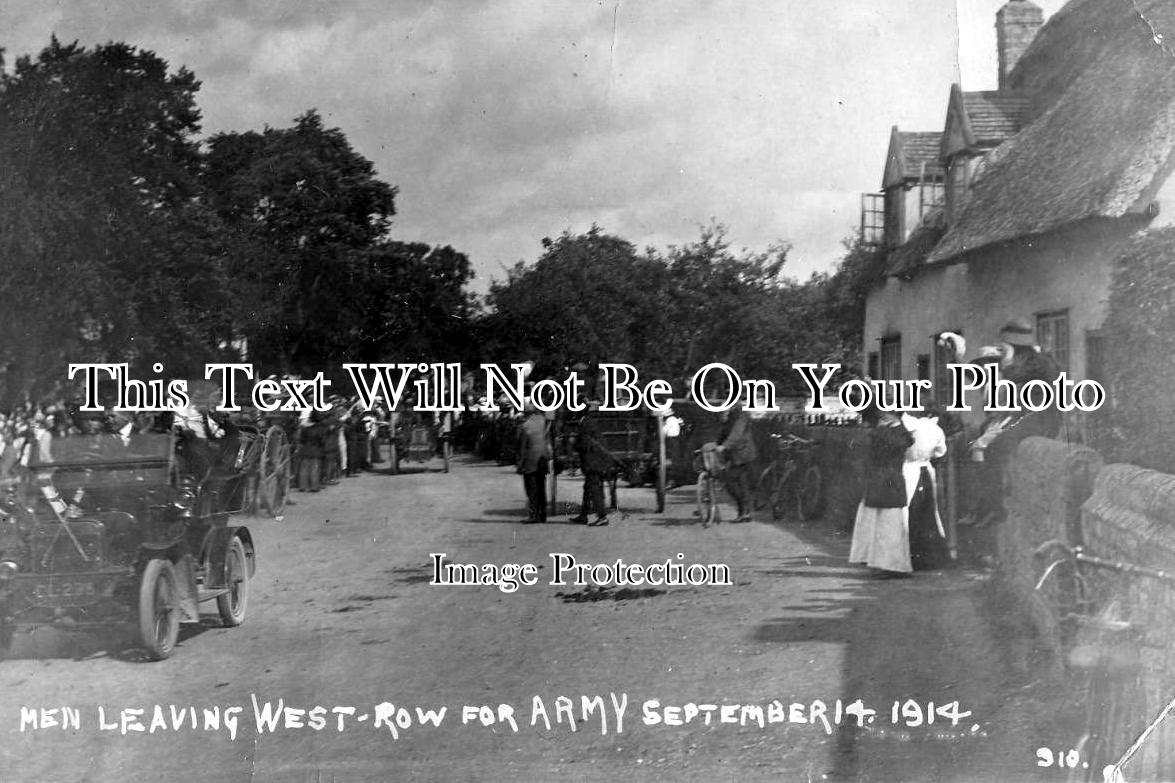 SF 774 - Men Leaving West Row For Army, Recruits, Suffolk 1914 WW1