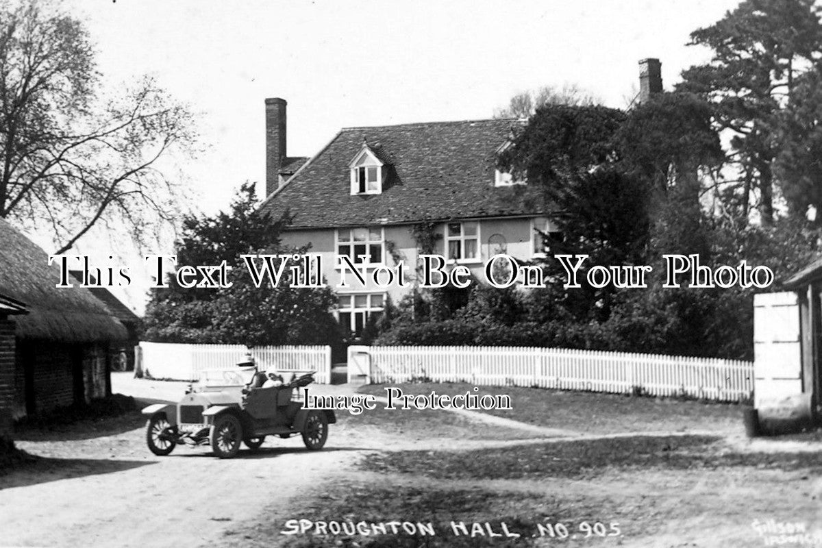 SF 831 - Sproughton Hall, Near Ipswich, Suffolk c1920