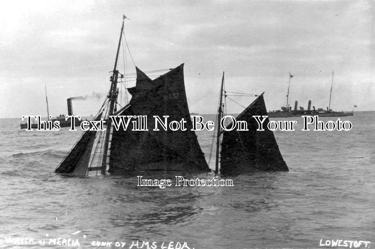 SF 924 - Wreck Of Mercia, Sunk By HMS Leda, Lowestoft, Suffolk