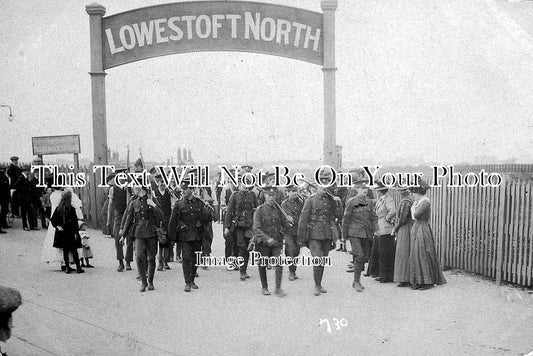 SF 96 - Soldiers March From Lowestoft North Railway Station, Suffolk