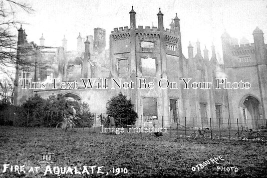 SH 1079 - Fire At Aqualate Hall, Shropshire 1910