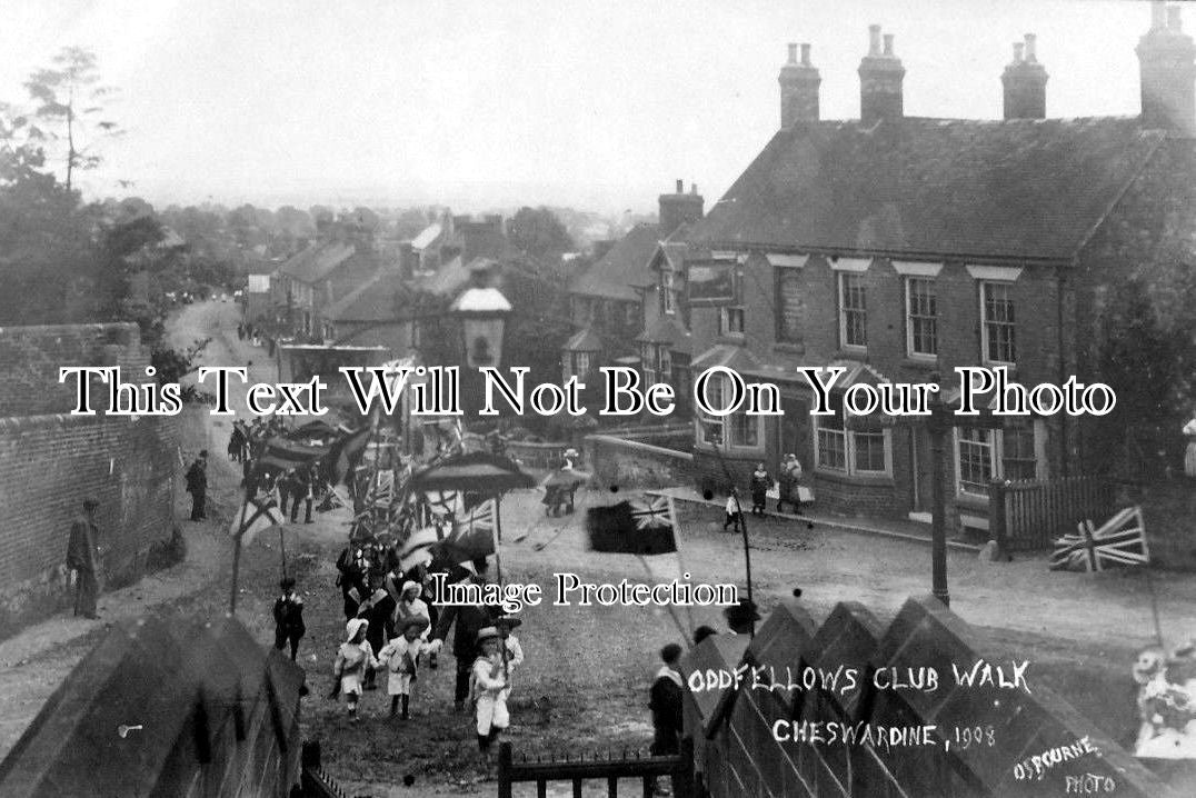 SH 156 - Oddfellows Club Walk Parade, Cheswardine, Shropshire 1908