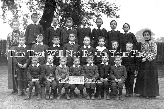 SH 512 - Moreton Corbet School Class, Shropshire 1909