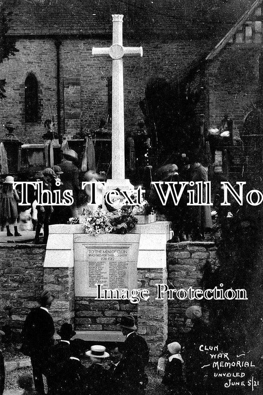 SH 53 - Clun War Memorial Unveiling, Shropshire c1921