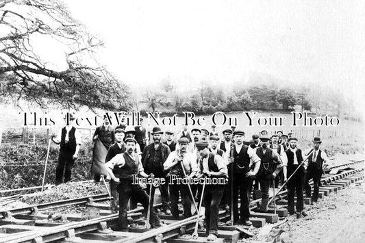 SH 629 - Track Gang Railway Workers, Craven Arms, Shropshire c1890