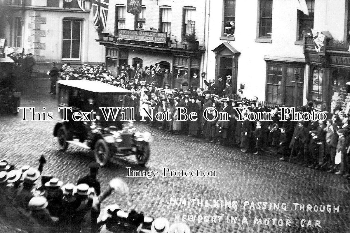 SH 646 - HM King Edward VII Passing Through Newport Salop, Shropshire 1907