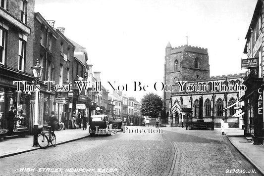 SH 666 - High Street, Newport Salop, Shropshire c1938