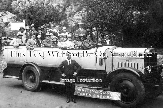 SO 1071 - Shamrock & Rambler Charabanc, Cheddar, Somerset c1926
