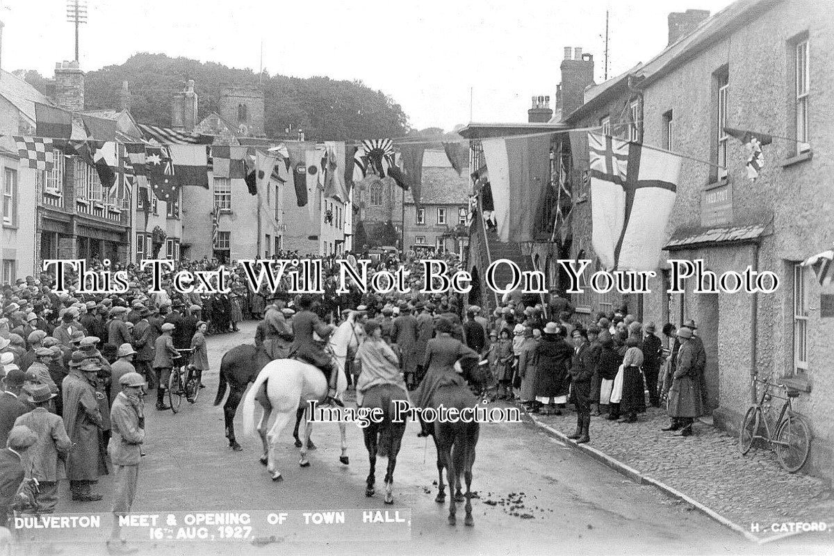 SO 1128 - Dulverton Meet & Opening Of Town Hall, Somerset c1927