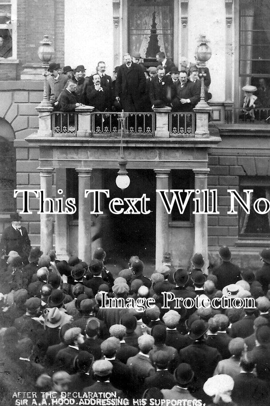 SO 1389 - Declaration, Sir A.A Hood, Taunton, Somerset c1906