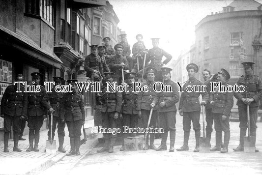 SO 1420 - MTASC Soldiers, Wells Market Place, Somerset WW1