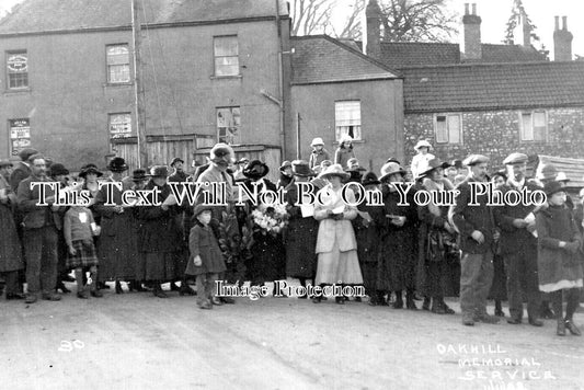 SO 1424 - Oakhill Memorial Service, Somerset 1922