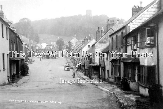 SO 1477 - High Street & Conygar Tower, Dunster, Somerset