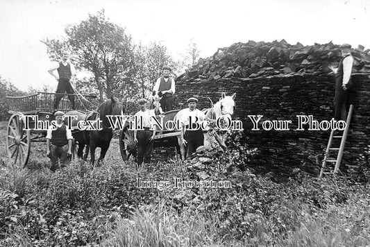 SO 1574 - Turf Peat Cutting, Somerset c1910