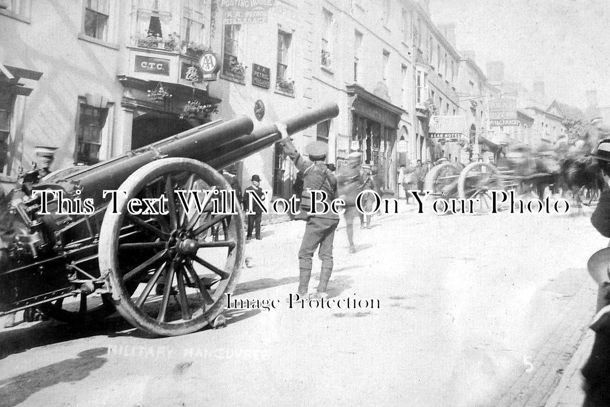 SO 1810 - Military Army Howitzer Gun, Bear Hotel, Wincanton, Somerset c1910