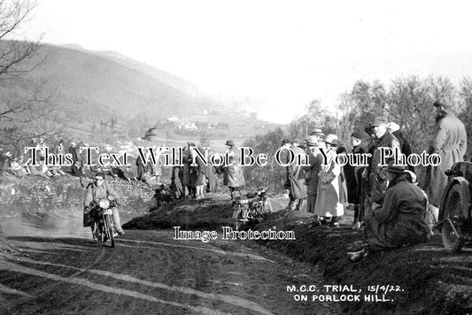SO 1818 - MCC Motorcycle Trials On Porlock Hill, Minehead, Somerset 1922