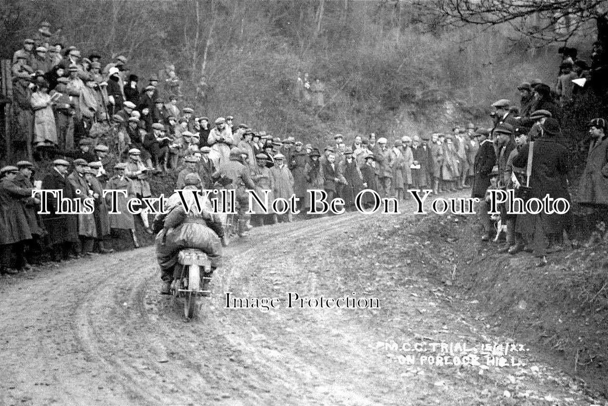 SO 1819 -  MCC Motorcycle Trials On Porlock Hill, Minehead, Somerset 1922