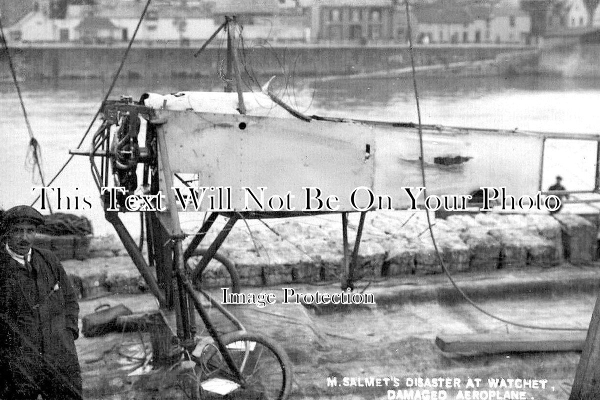 SO 1831 - M Salmet Aviator Damaged Aeroplane, Watchet, Somerset