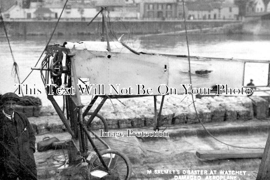 SO 1831 - M Salmet Aviator Damaged Aeroplane, Watchet, Somerset